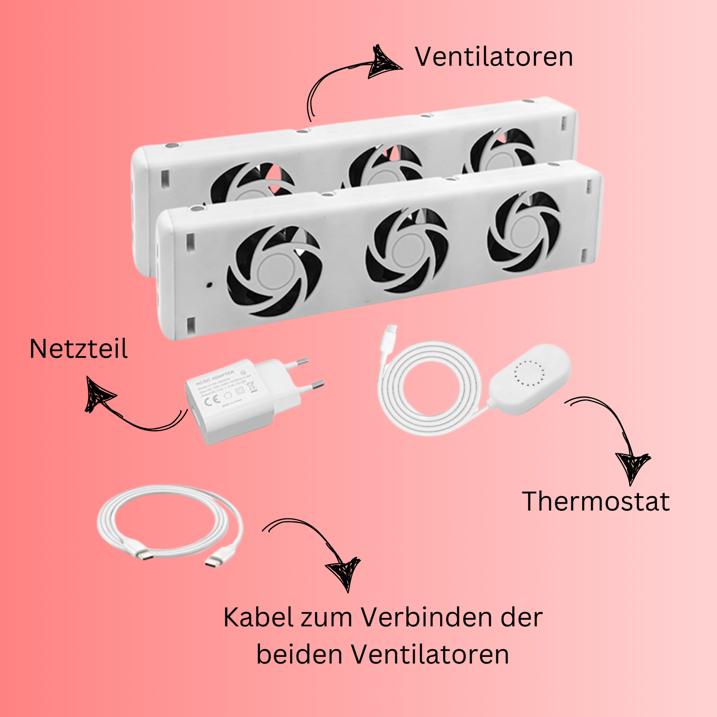 Heizkörperventilator - Triple Set